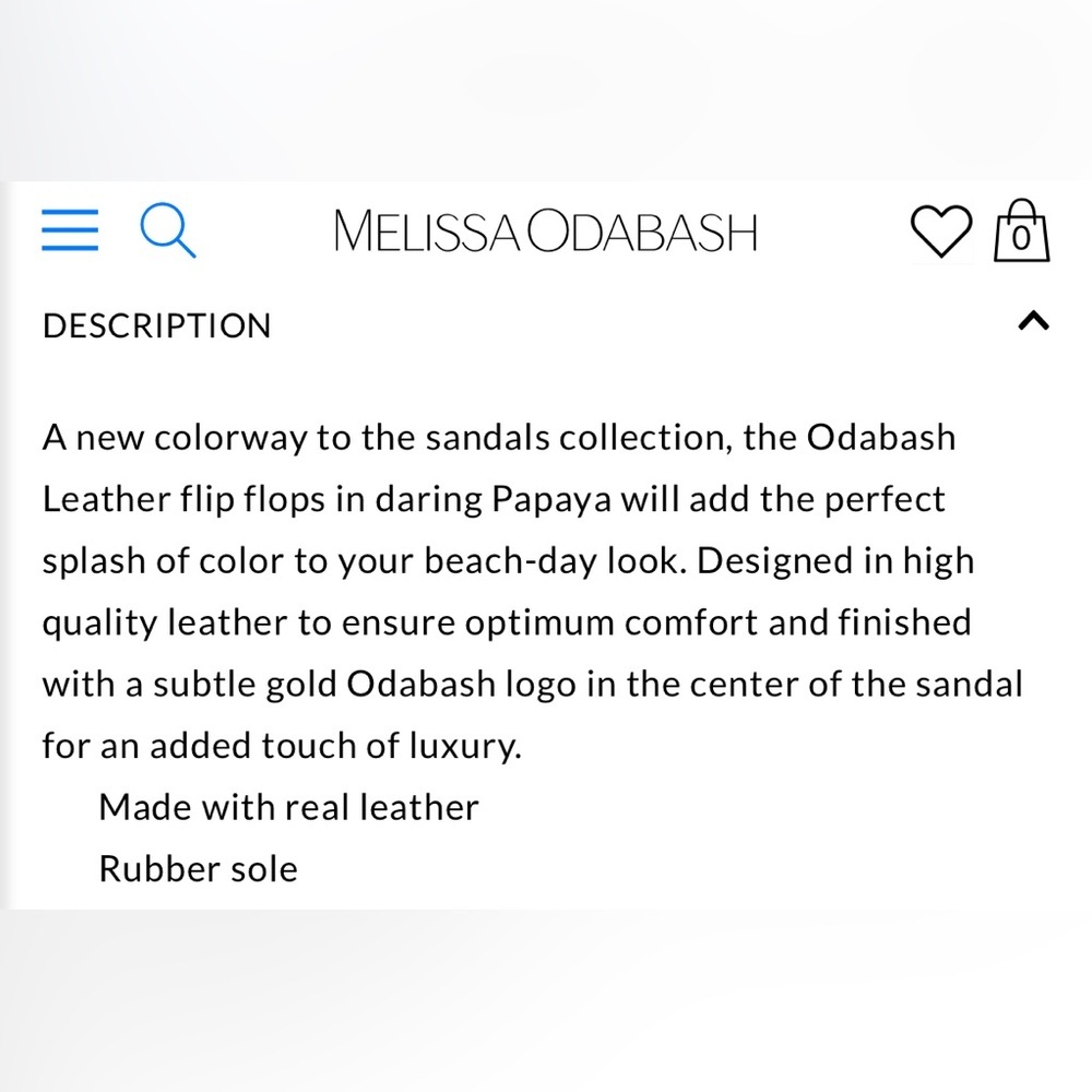 Brand New Melissa Odabash Sandals Papaya Size 7 U.S. / 37 EU - Picture 4 of 5